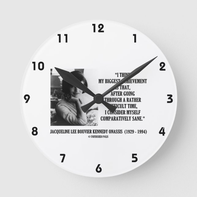 Horloge Ronde Citation comparativement raisonnable de Jacqueline (Recto)