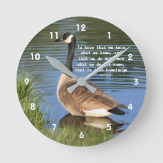 Horloge Ronde Citation de connaissances sur l'oie confucius du C