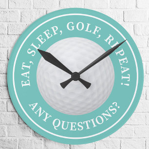 Horloge Ronde Citation de golf sportif balle de golf moderne drô