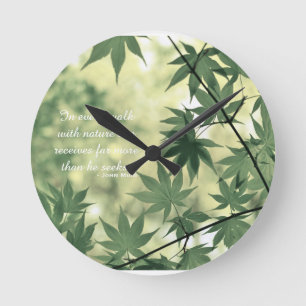 Horloge Ronde Citation de nature inspirante