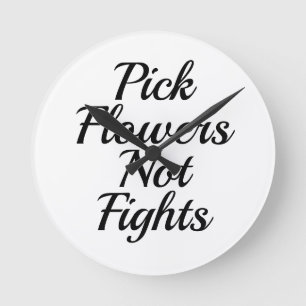 Horloge Ronde Citation de typographie inspirante 