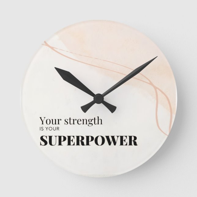 Horloge Ronde Citation Motivante  (Recto)