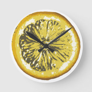 Horloge Ronde Citron