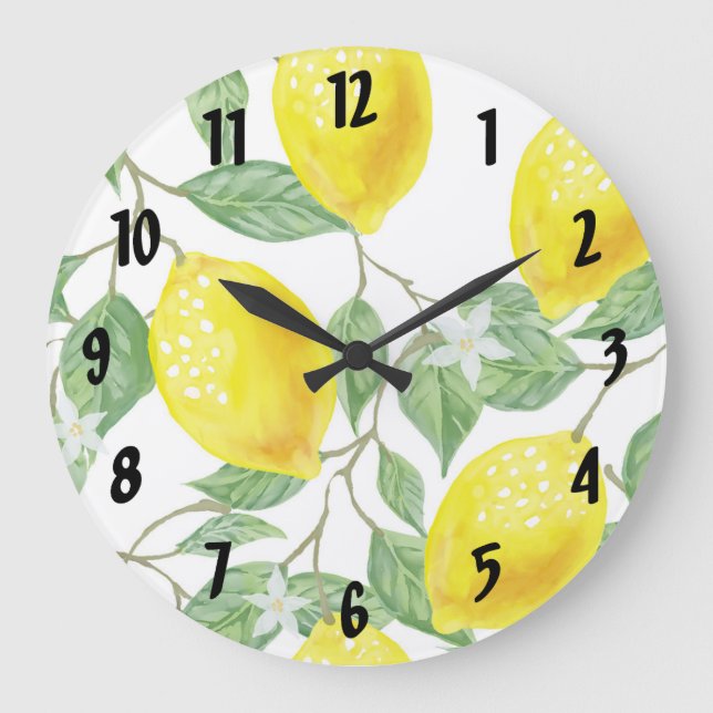 Horloge ronde citron (Recto)