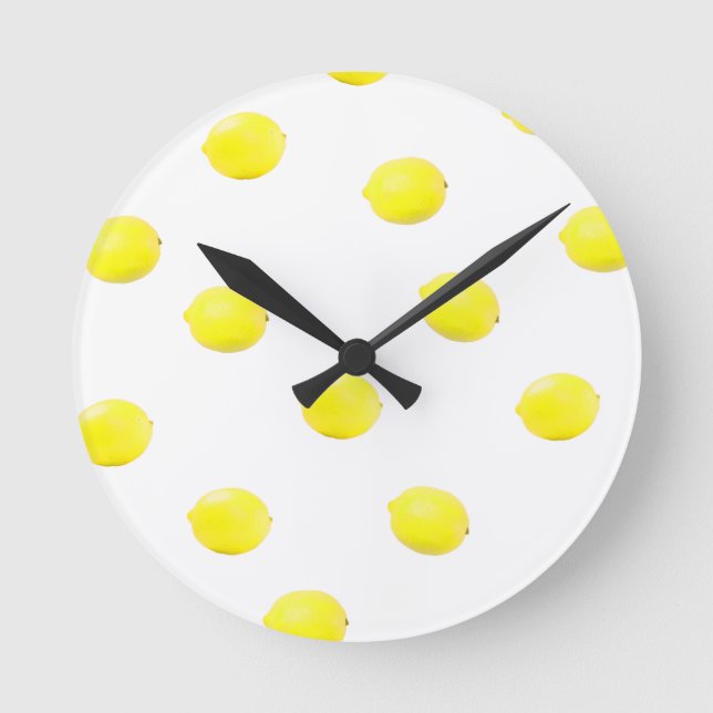 Horloge Ronde citron motif version 2 (Recto)