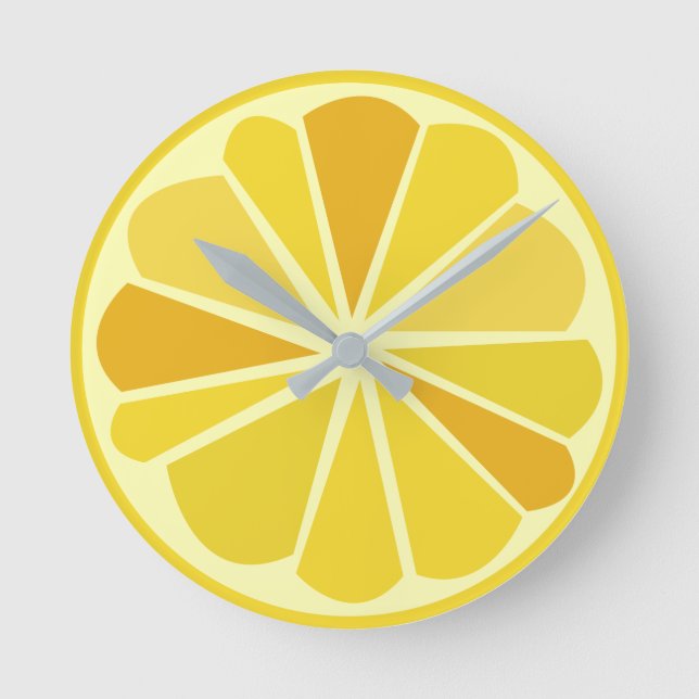 Horloge Ronde Citron rétro (Recto)