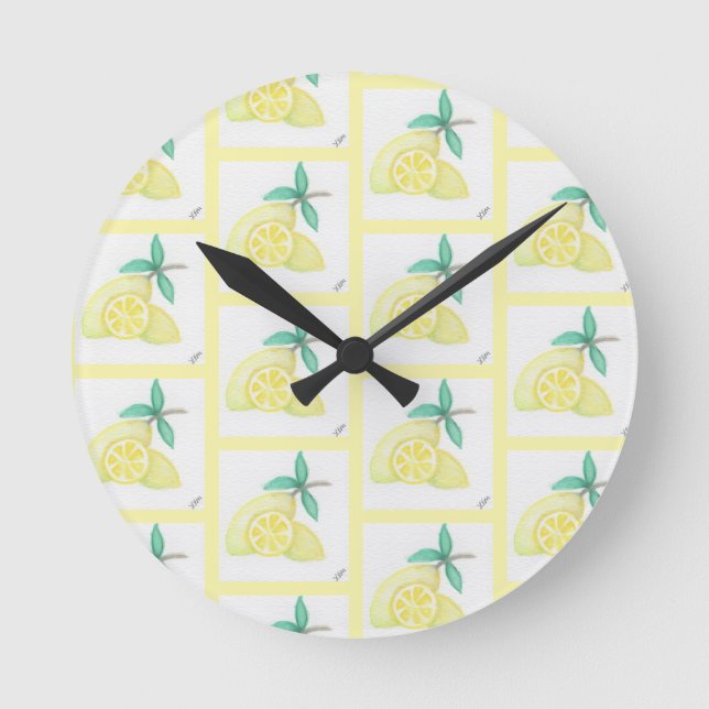 Horloge Ronde Citrons (Recto)