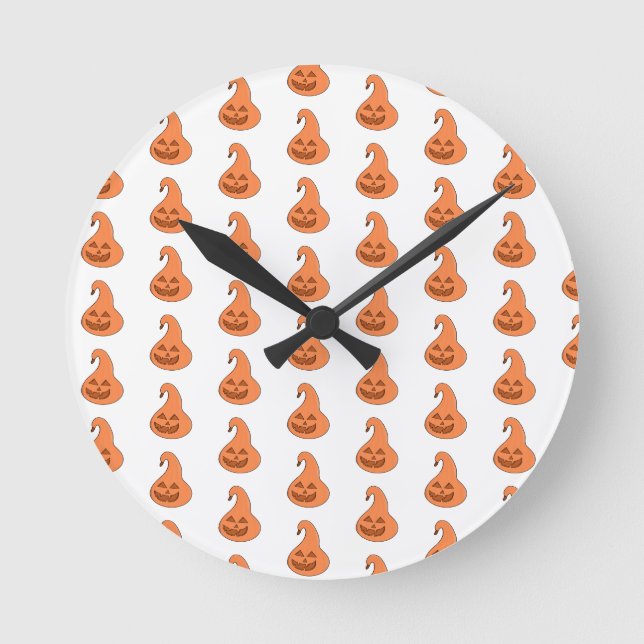 Horloge Ronde Citrouille Adorable (Recto)