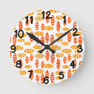 Horloge Ronde Citrus Holey Ovals