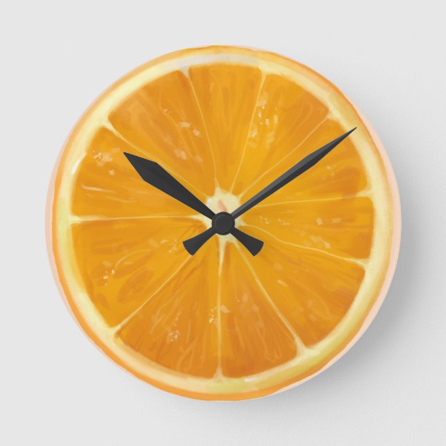 Horloge Ronde Citrus Oranges Fun (Recto)