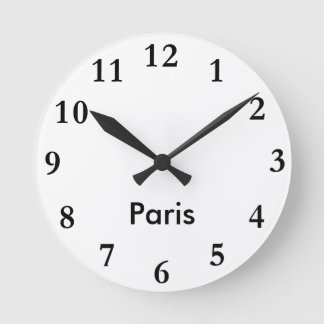 Horloge Ronde City Name Clock