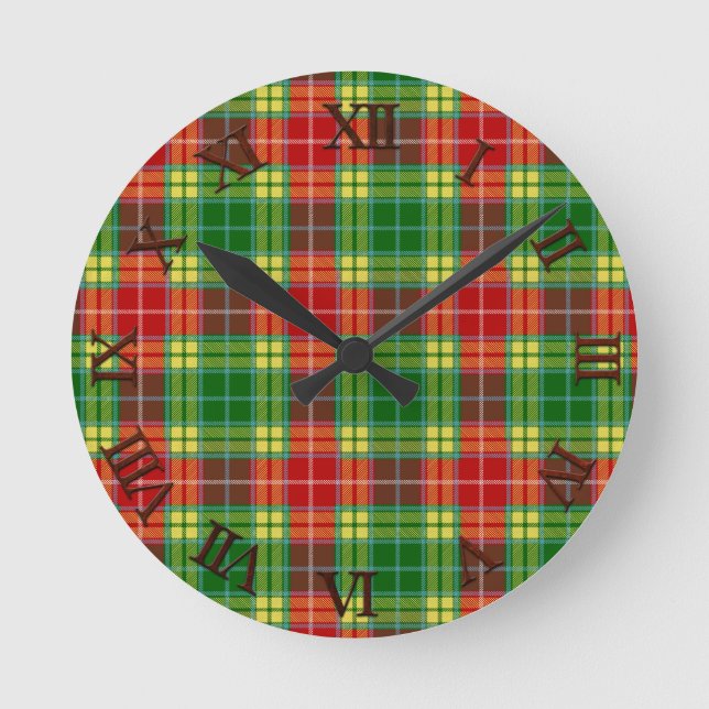 Horloge Ronde Clan Buchanan Tartan (Recto)