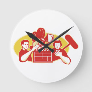 Horloge Ronde Clapet Soundman d'appareil-photo de film de