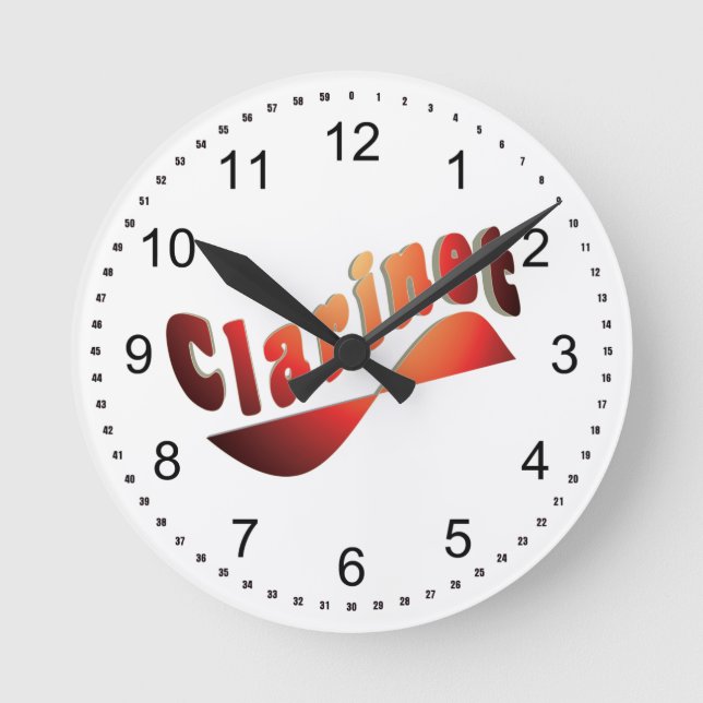 Horloge Ronde Clarinet ondulé (Recto)