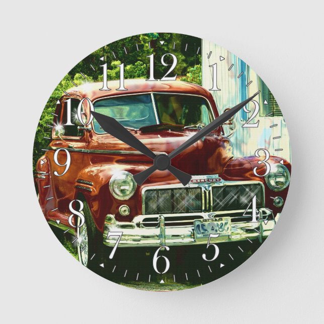 Horloge Ronde Classic 1947 Car Collector Wall Clock (Recto)
