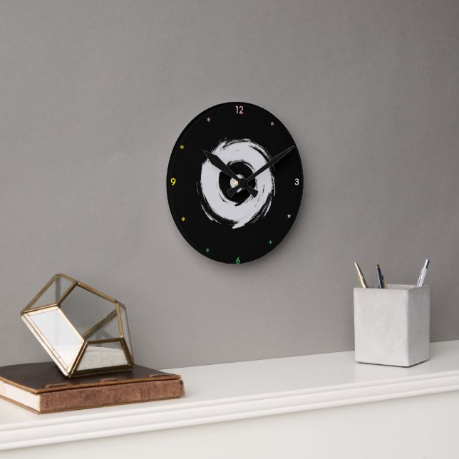 Horloge Ronde Classic Ebony and Ivory  Acrylic  (Bureau)