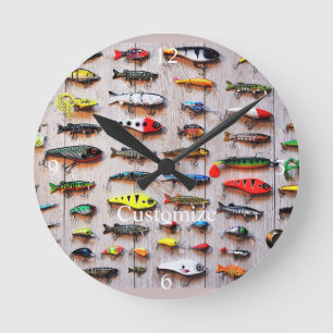 Horloge Ronde Classic Fishing Lures