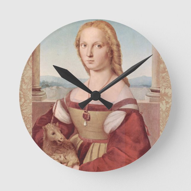 Horloge Ronde Classique Raphael Lady et Unicorn (Recto)
