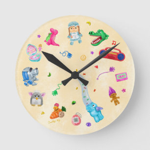Horloge Ronde Classiques de l'enfance des années 90