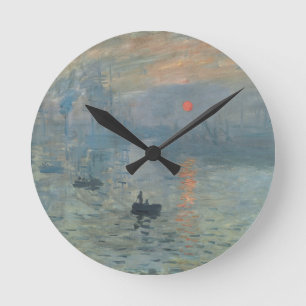 Horloge Ronde Claude Monet Impression Sunrise Soleil Levant