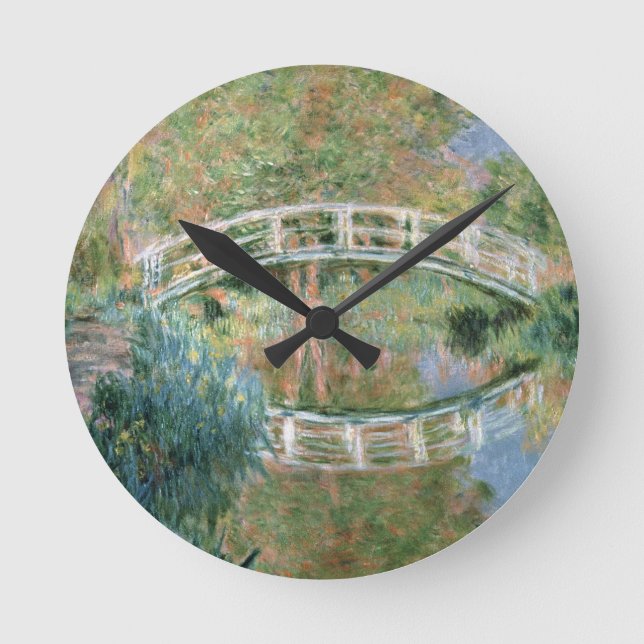 Horloge Ronde Claude Monet | Le pont japonais, Giverny (Recto)