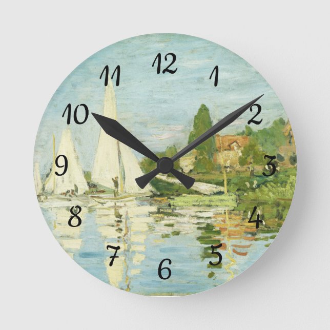 Horloge Ronde Claude Monet. Régates à Argenteuil (Recto)