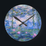 Horloge Ronde Claude Monet Water Lillies 1919<br><div class="desc">Titre : Water Lilies Artist : Claude Monet Année : 1919</div>