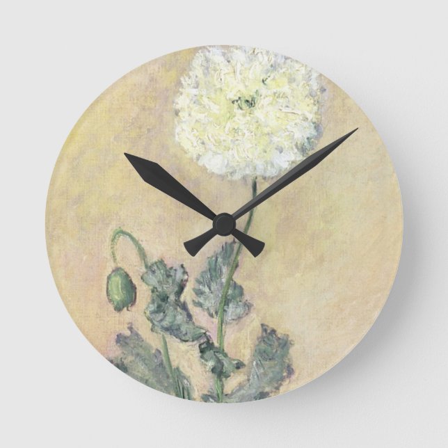 Horloge Ronde Claude Monet | White Poppy (Recto)