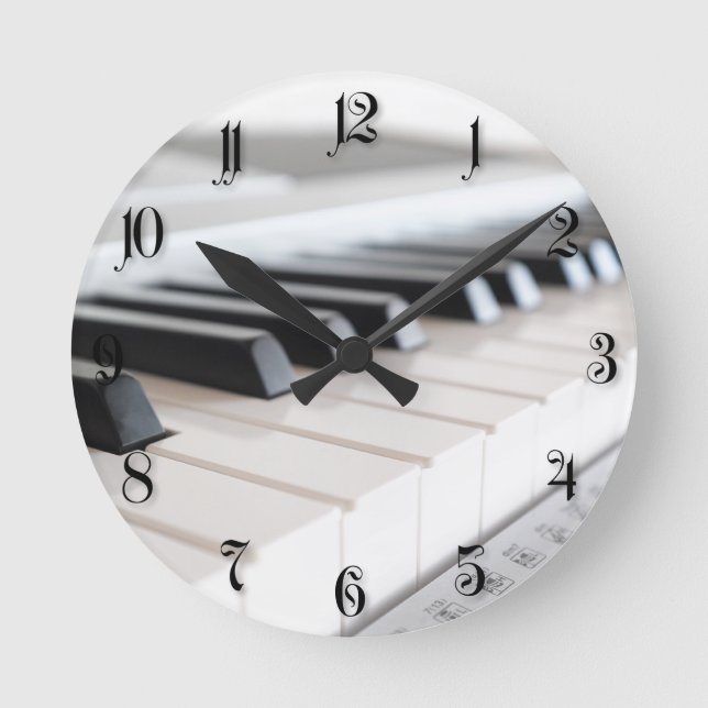 Horloge Ronde Clavier numérique pour piano (Recto)