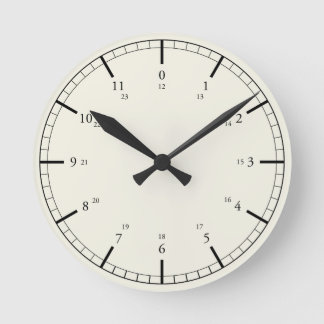 Horloge Ronde Clear pressure gauge inspired 24-hour design clock