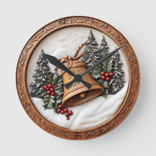 Horloge Ronde Cloche festive pour la gaieté saisonnière!