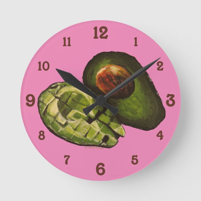 Horloge Ronde Clock Avocado Acrylic (Recto)