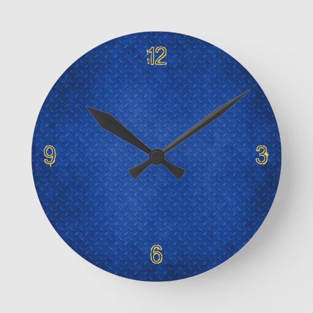Horloge Ronde Clock Blue Metal (Recto)