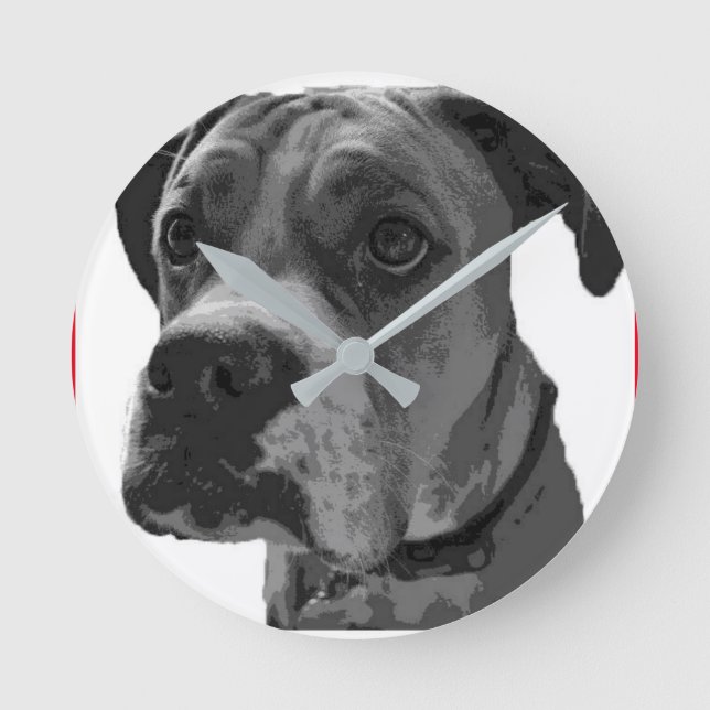 Horloge Ronde Clock boxeur (Recto)