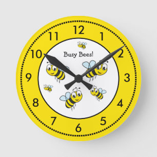 Horloge Ronde Clock Bumble Bee Teacher