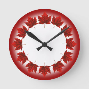 Horloge Ronde Clock Canada Souvenirs Wall Clocks & Venin