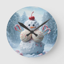 Clock Candy Snowman
