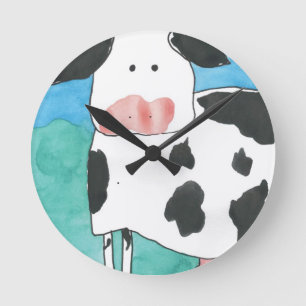 Horloge Ronde Clock Cow
