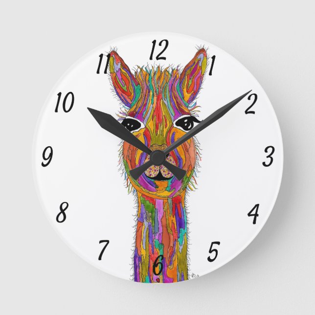 Horloge Ronde Clock Cute et Colorful (Recto)