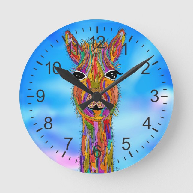 Horloge Ronde Clock Cute et Colorful (Recto)