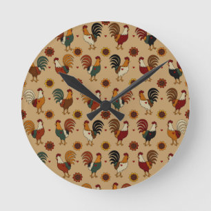 Horloge Ronde Clock Cute Rooster