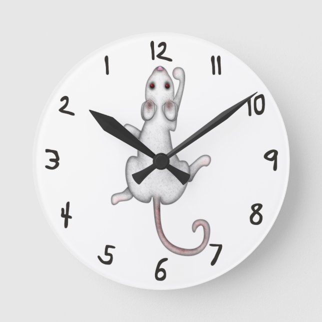 Horloge Ronde Clock Dangly Mousey Reverse Time Time (Recto)