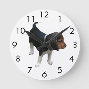 Horloge Ronde Clock de Beagle Puppy