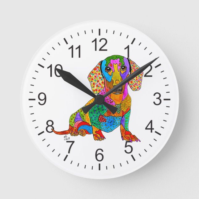 Horloge Ronde Clock de Cute et Colorful (Recto)