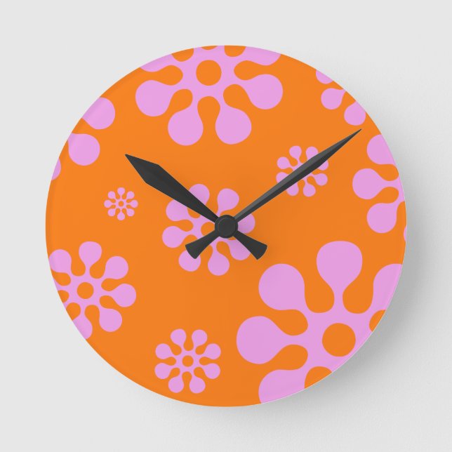 Horloge Ronde Clock de Floral Wall (Recto)
