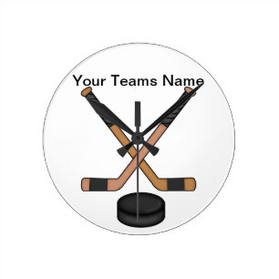Horloge Ronde Clock de hockey