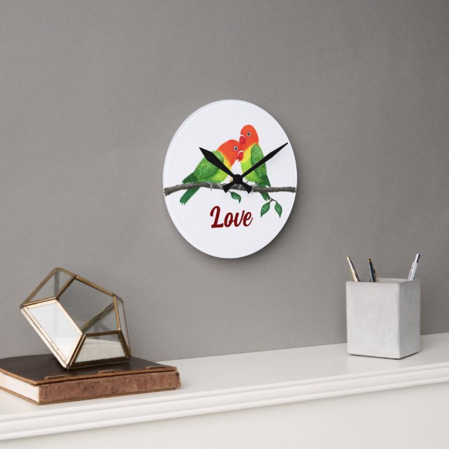 Horloge Ronde Clock de Lovebirds (Bureau)
