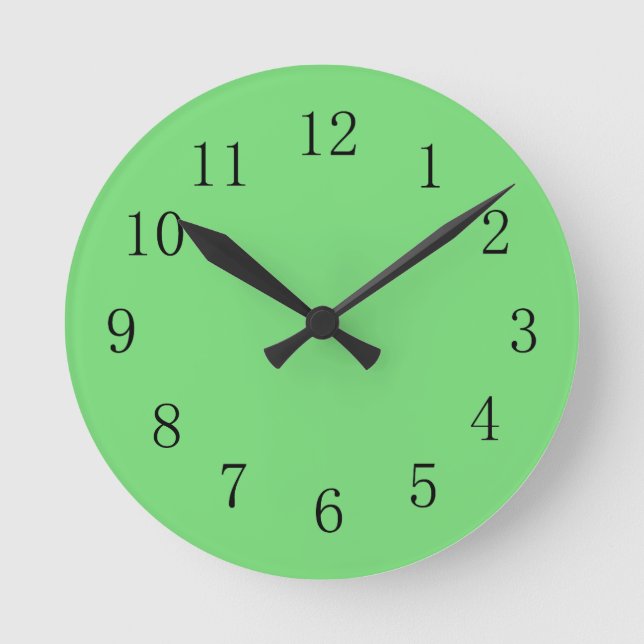Horloge Ronde Clock de Pastel Green (Recto)