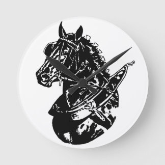Horloge Ronde Clock de Percheron Draft Horse