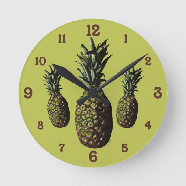 Horloge Ronde Clock de Pineapple (Recto)
